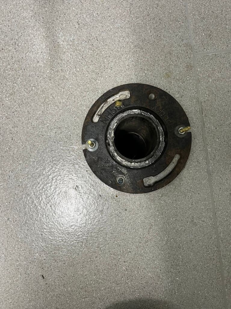 Shower drain installation, a plumbing job by MRJ Plumbing in the Asheville, NC area